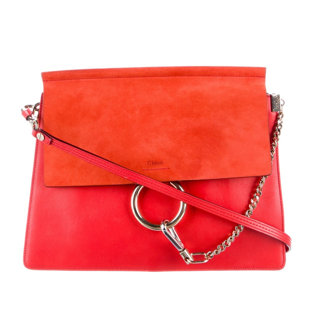 Chloe Faye Medium Calfskin Suede Shoulder Bag